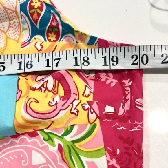 Palm Lily,Made in Turkey!Colorful Floral Dress,EUC,Button-Front,Stretch Size 12P - Picture 6 of 9